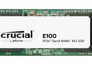 Crucial E100 2TB Gen4 NVMe SSD 5000/4500 MB/s R/W 100TBW 350K/460K IOPS 1M hrs MTTF M.2 2280 PCIe4 3yrs ~Crucial P3 Plus – Micron (Crucial) HBC-E100-2TB M.2 NVMe PCIe SSD Product Image