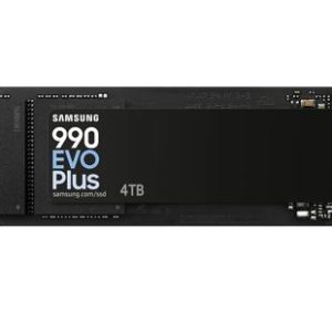 Samsung 990 EVO Plus 4TB PCIe Gen5 NVMe SSD 7250MB/s 6300MB/s R/W 1050K/1400K IOPS 2400TBW 1.5M hrs V-NAND TLC AES 256-bit Encryption 5yr wty – Samsung HBS-990EVOP-4TB M.2 NVMe PCIe SSD Product Image