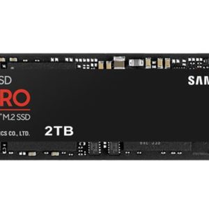 Samsung 990 Pro 2TB Gen4 NVMe SSD 7450MB/s 6900MB/s R/W 1550K/1200K IOPS 1200TBW 1.5M Hrs MTBF for PS5 5yrs Wty – Samsung HBS-990PRONV-2TB M.2 NVMe PCIe SSD Product Image