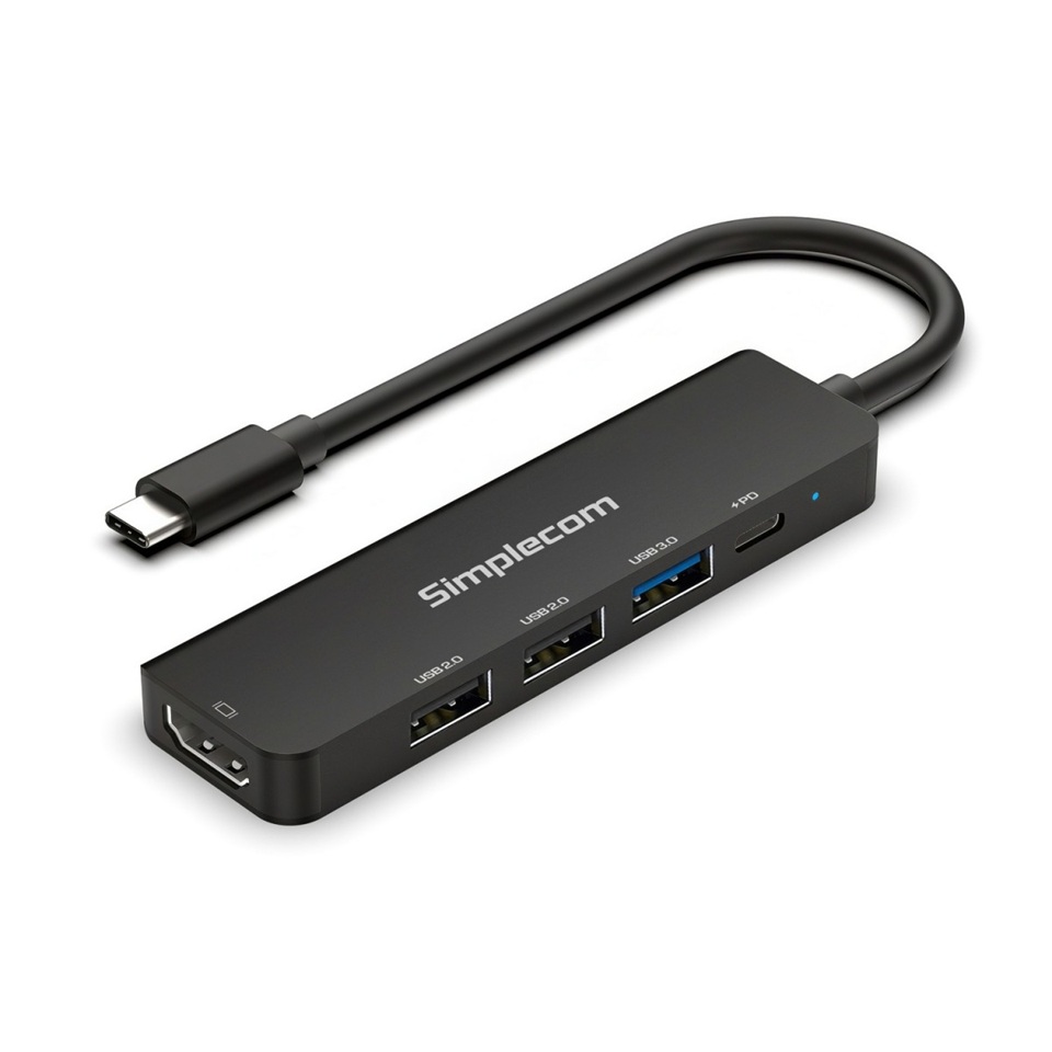 Simplecom CHT550 USB-C 5-in-1 Multiport Docking Station with USB Hub PD HDMI 2.0 4K@60Hz – Simplecom HXSI-CHT550 Docking Stations & Port Replicators Product Image