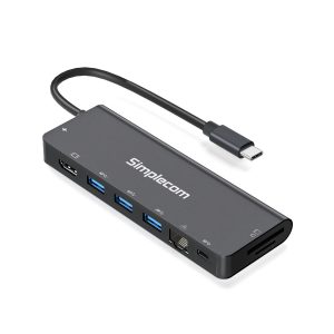 Simplecom CHT590 USB-C SuperSpeed 9-in-1 Multiport Docking Station HDMI 2.0 – Simplecom HXSI-CHT590 Docking Stations & Port Replicators Product Image