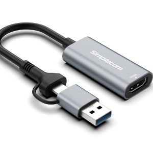 Simplecom DA306C USB 3.0 and USB-C to HDMI Video Card Adapter Full HD 1080p – Simplecom HXSI-DA306C USB Adapters & Accessories Product Image
