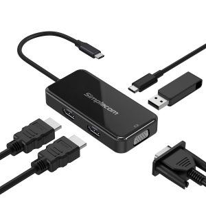 Simplecom DA451 5-in-1 USB-C Multiport Adapter MST Hub with VGA and Dual HDMI – Simplecom HXSI-DA451 USB Adapters & Accessories Product Image