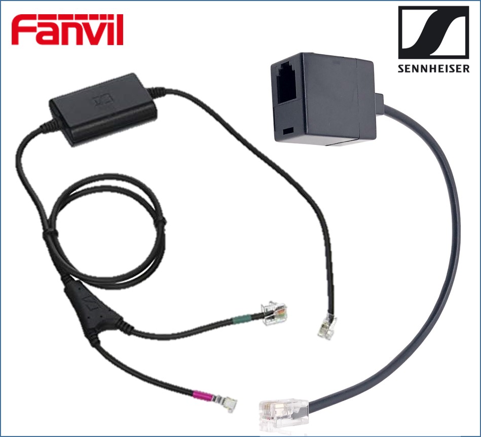 Fanvil / EPOS l Sennheiser Electronic Hook Switch (EHS) Adapter - Inc Fanvil T-03 RJ9 Connector Cable – Fanvil IPF-SENN-EHS Accessories Product Image