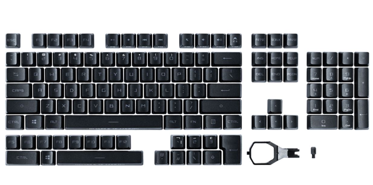 ASUS ROG PBT Doubleshot Keycap Set for ROG RX Switches – ASUS KBA-ROG-RX-KEYCAP Gaming Product Image