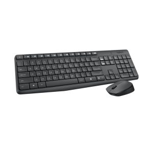 Logitech MK235 Wireless Keyboard and Mouse Combo 2.4GHz Wireless Compact Long Battery Life 8 Shortcut keys – Logitech KBLT-MK235 Wireless Product Image