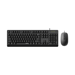 RAPOO X130pro - Wired Keyboard and Mice Combo Black with Spill Resistant / 1000dpi Optical Business and Office choice. Full Size with Numpad. – Rapoo KBRP-X130PRO-BK Corded Product Image