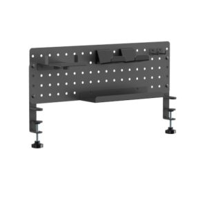 Brateck GMPB-05-02-B CLAMP-ON DESK PEGBOARD ORGANIZER WITH STORAGE KITS (BLACK) (LS) – Brateck MABT-GMPB-05-02-B Office Product Image