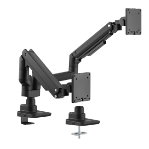 Brateck Fabulous Pole-Mounted Gas Spring Dual Monitor Arm Fit Most 17'-35' Monitors