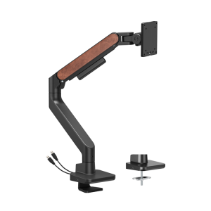 Brateck LDT81N-C012UC Fusion Heavy-Duty Gas Spring Monitor Arm with USB-A/USB-C Ports For most 17'~49' Monitors