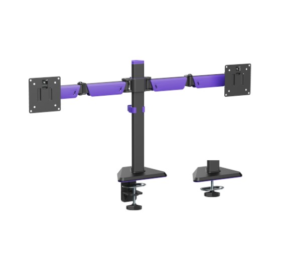 Brateck LDT89-C024 Matte Black Amethyst Articulating Gaming Dual Monitor Arm