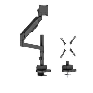 Brateck LDT92-C012P-B Future-Proof Heavy-Duty Pole-Mounted Gas Spring Monitor Arm