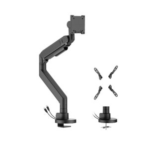 Brateck LDT92-C012UC-B FUTURE-PROOF HEAVY-DUTY GAS SPRING MONITOR ARM WITH USB PORTS (LS) – Brateck MABT-LDT92-C012UC-B Single Monitor Product Image