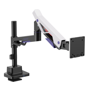 Brateck LDT95-C012UCP Atlas Neo Gaming Pole-Mounted Monitor Arm with USB-A & USB-C Ports For most 24'~57' Monitors