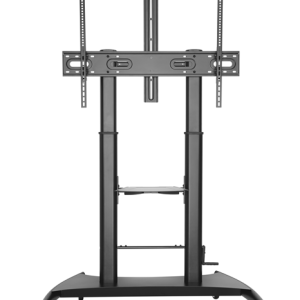 Brateck Large Screen Telescopic Height-Adjustable Steel TV Cart with Crank Handle Fit 60'-100' Up to 100kg- Matte Black （LS） – Brateck MABT-TTL06H-610TW TV Mount Product Image