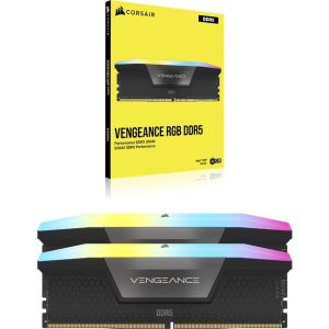 Corsair VENGEANCE® RGB 128GB (2x64GB) DDR5 DRAM 6400MT/s CL42 Intel XMP Memory Kit – Corsair MECMD5-CMH128GX5M2B6400C4 DDR5 UDIMM (Desktop) Product Image