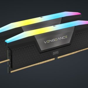 Corsair VENGEANCE® RGB 16GB (2x8GB) DDR5 DRAM 5200MT/s CL40 Memory Kit — Black – Corsair MECMD5-CMH16GX5M2B5200C40 DDR5 UDIMM (Desktop) Product Image