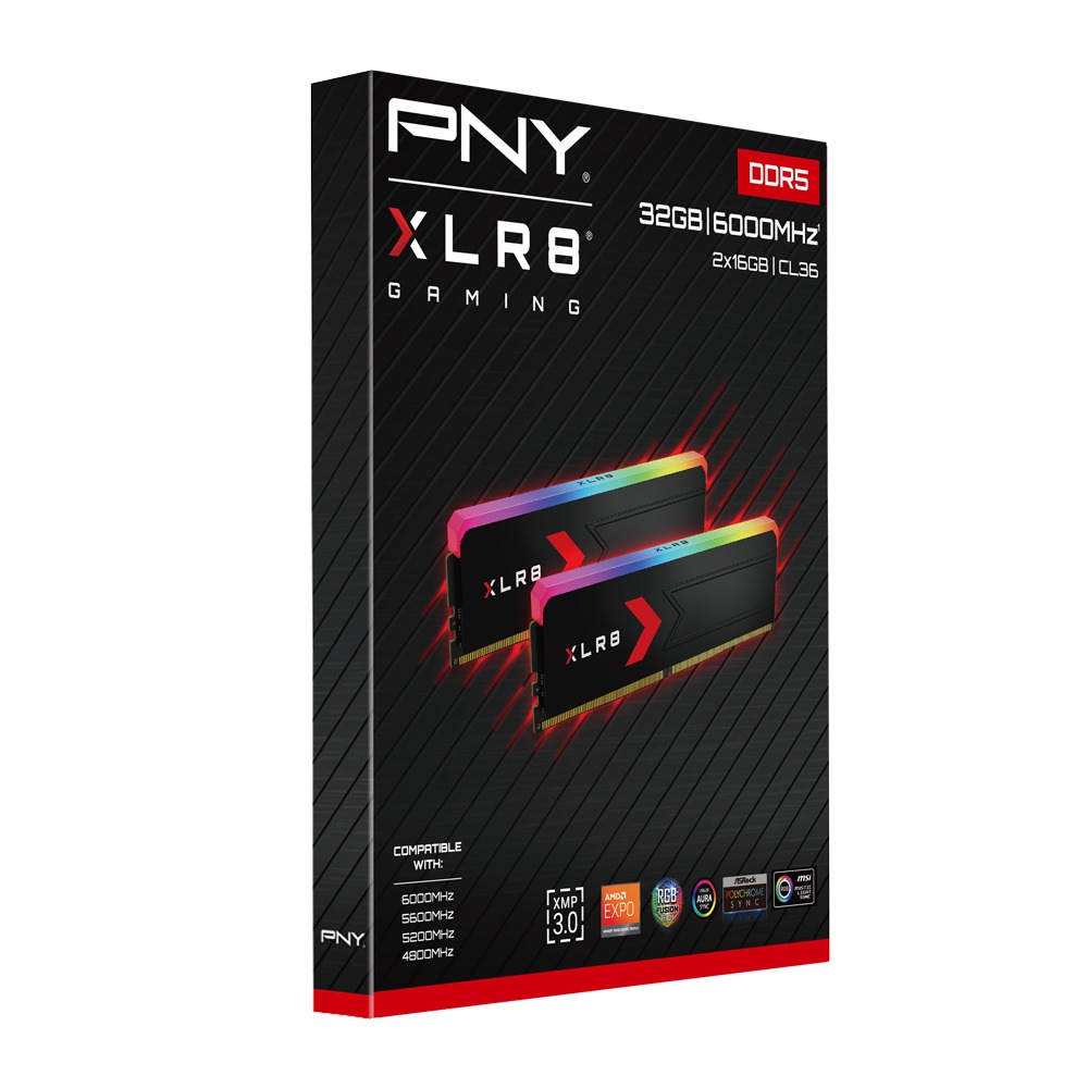 PNY MAKO RGB DDR5 6000 32GB(16Gx2) MD32GK2D5600036XRGB 36/36/36/76