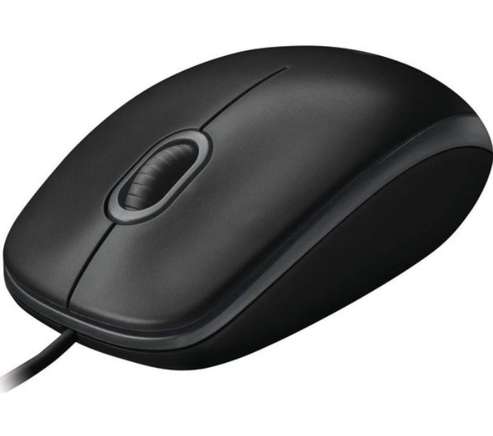 Logitech B100 Optical USB Mouse 800dpi for PC Laptop Mac Tux Full Size Comfort smooth mover 3yr wty – Logitech MILT-B100 Corded Product Image