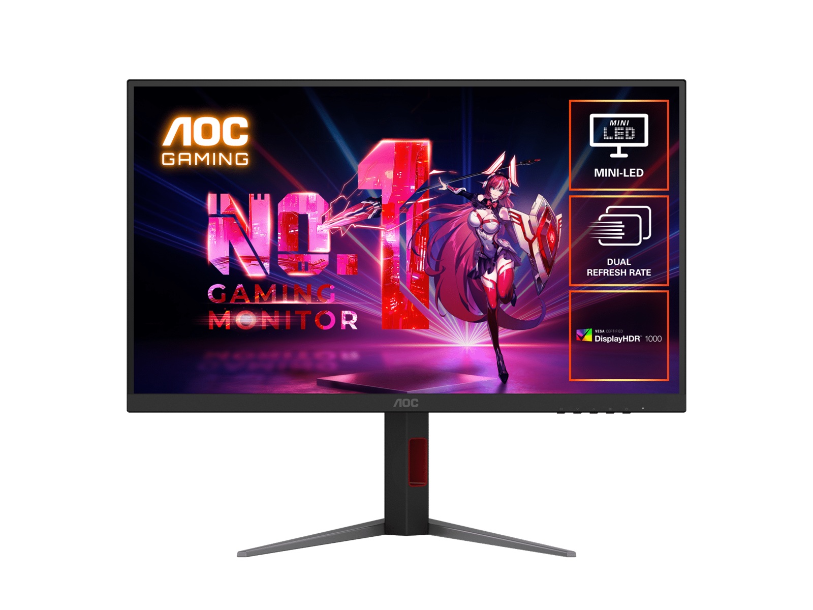AOC 27' Mini-LED Gaming Monitor – 4K@160Hz / FHD@320Hz
