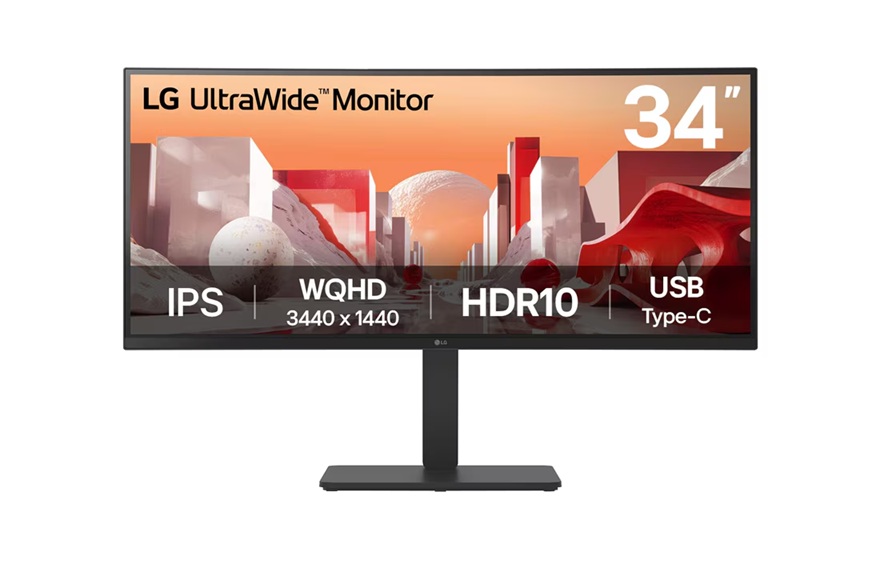 LG 34' UltraWide QHD Curved IPS Monitor with HDR10