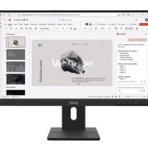 LENOVO ThinkVision E22-40 21.5-22' FHD IPS Monitor 1920x1080 100Hz 16:9 Anti-Glare Height Adjustable Tilt Swivel Pivot VGA DP HDMI VESA 3yr wty Black – Lenovo MNLEN-E22-40 17'-22' Monitors Product Image