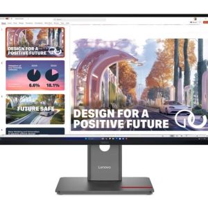 LENOVO ThinkVision P27QD-40 27' QHD Monitor IPS 2560x1440 16:9 Height Adjustable Tilt Swivel Pivot Daisy Chain DP HDMI USB-C Hub RJ45 LAN VESA 3YR – Lenovo MNLEN-P27QD-40 27'-31' Monitors Product Image