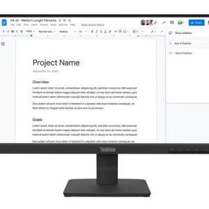LENOVO ThinkVision S22-4E 21.5' FHD IPS Monitor 1920x1080 100Hz 16:9 4ms Anti-Glare Titl VGA HDMI VESA 3yr wty Black – Lenovo MNLEN-S22-4E 17'-22' Monitors Product Image