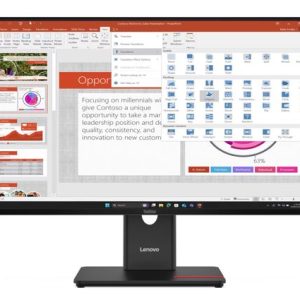 LENOVO ThinkVision T27i-40 27' FHD Monitor 120Hz 1920x1080 16:9 Height Adjustable Tilt Swivel Pivot USB-C 15W PD 3xUSB-A DP HDMI VGA ~63A4MAR1AU – Lenovo MNLEN-T27I-40 27'-31' Monitors Product Image