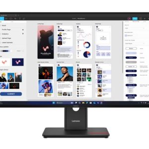 LENOVO ThinkVision T32H-30 31.5'/32' 60Hz UHD IPS Monitor 3840x2160 16:9 4ms Height Adjustable Tilt Pivot Swivel HDMI DP USB-C hub LAN RJ45 VESA 3yr – Lenovo MNLEN-T32UD-40 31.5'-Above Monitors Product Image
