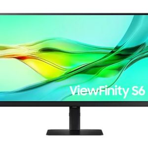 Samsung 23.8'/24' S6 ViewFinity 100Hz QHD IPS Monitor 2K 2560x1440 16:9 5ms Height Adjust Tilt Swivel Pivot DP1.4 HDMI USB-C HUB LAN HAS HDR10 VESA 3Y – Samsung MNS-LS24D600UEEXXY 23'-26' Monitors Product Image