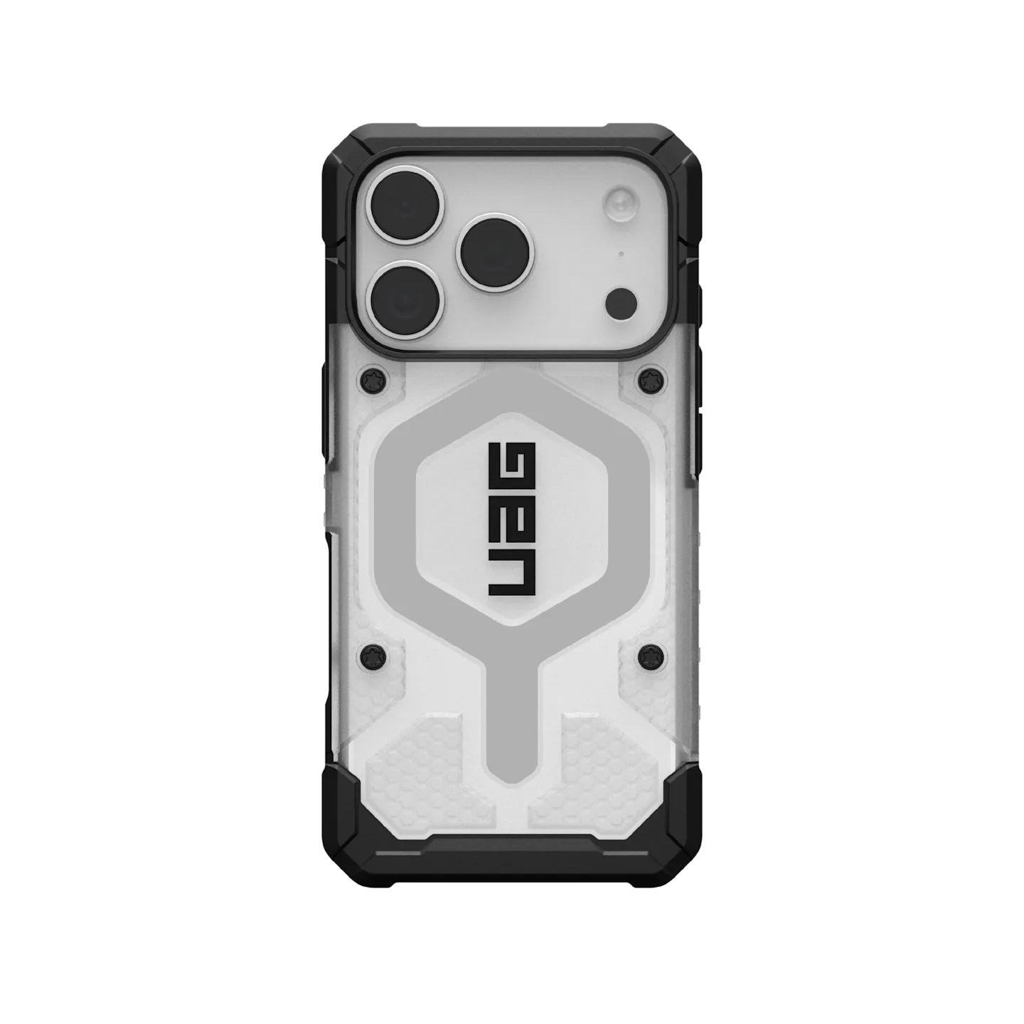 UAG Pathfinder Clear MagSafe Apple iPhone 17 Pro (6.3') Rugged Case - Ice/Silver (114551114333)