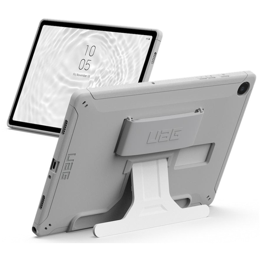 UAG Scout Samsung Galaxy Tab A11+/ Tab A9+ (8.7') with Kickstand & Handstrap Rugged Case No Retail Packaging - White/Grey (224462BH4130) – UAG MPA-224462BH4130 Galaxy A Series Tablet Cases Product Image