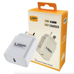USP 20W USB-C PD Fast Wall Charger White - Fast Charging