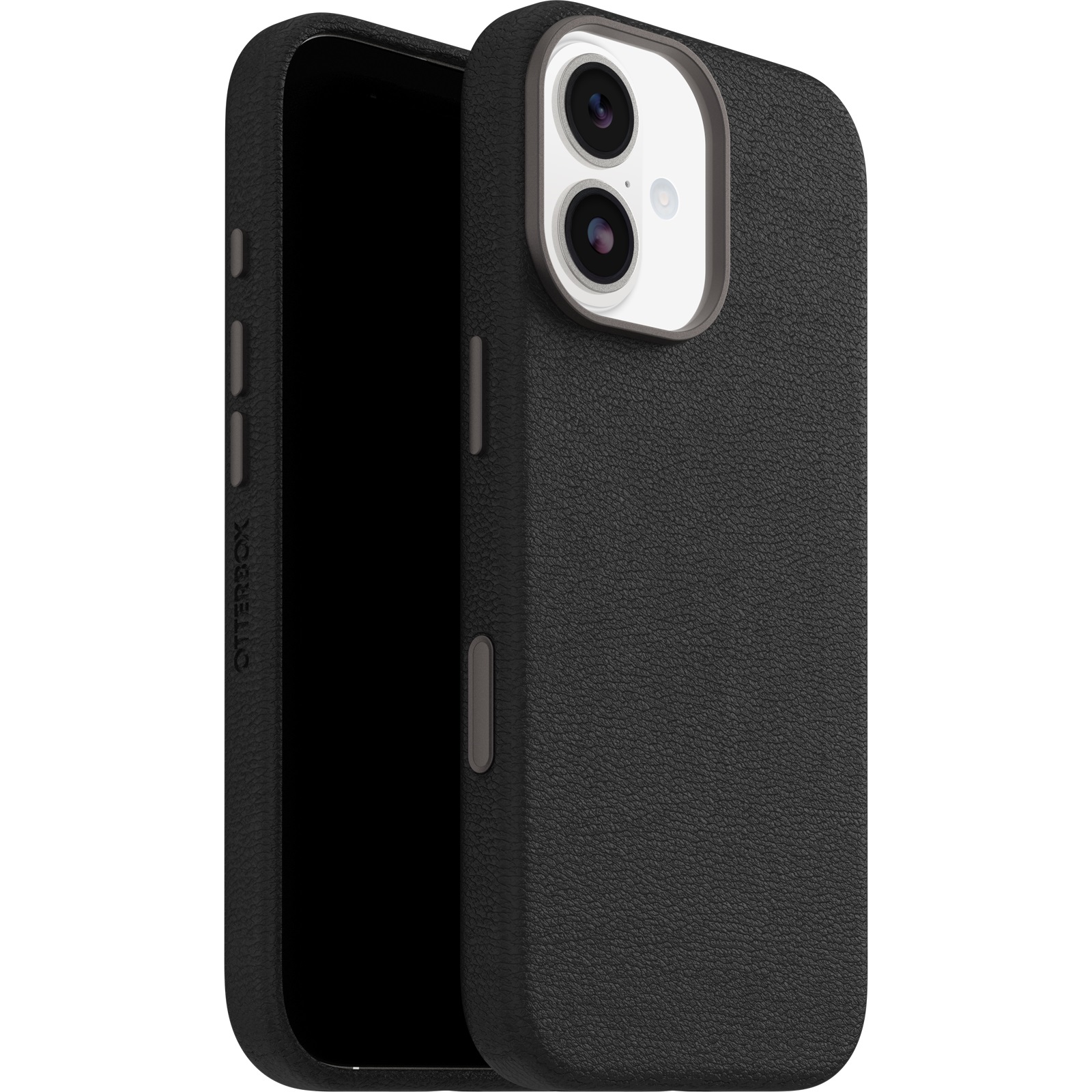 OtterBox Symmetry Cactus Leather MagSafe Apple iPhone 17 (6.3') Case Noir Ash (Black) - (77-99013)