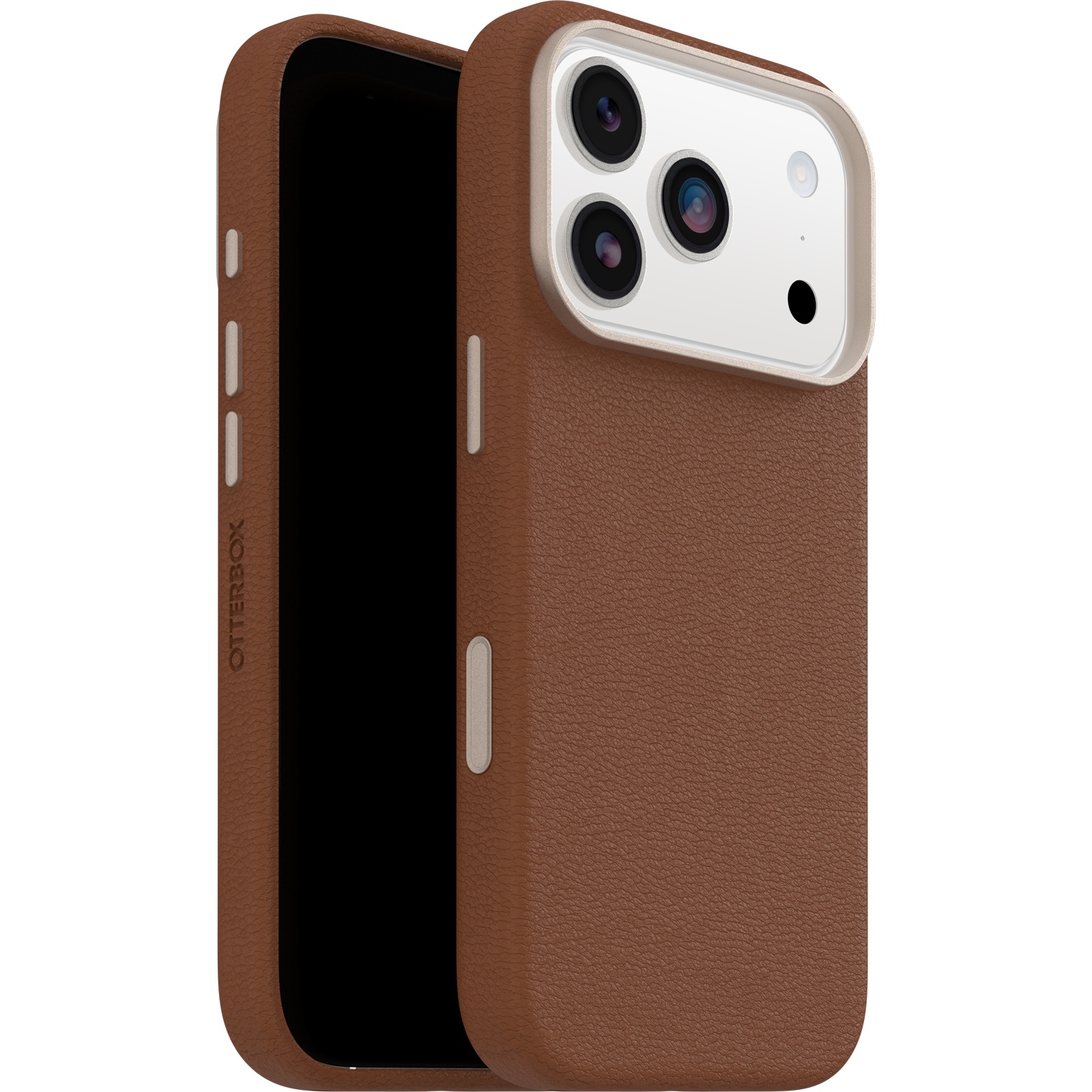 OtterBox Symmetry Cactus Leather MagSafe Apple iPhone 17 Pro (6.3') Desert Saddle (Brown) - (77-99049)