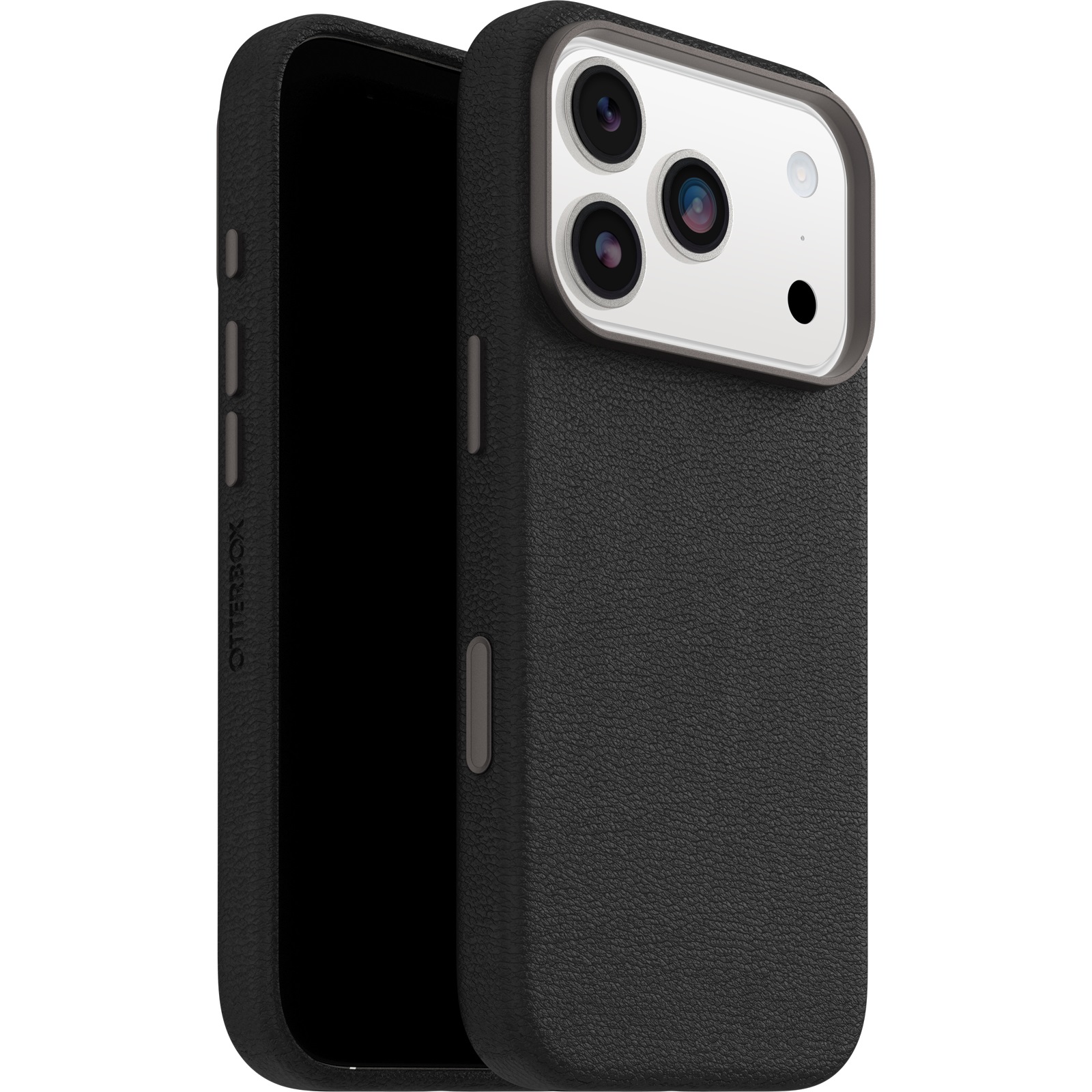 OtterBox Symmetry Cactus Leather MagSafe Apple iPhone 17 Pro Max (6.9') Noir Ash (Black) - (77-99061)