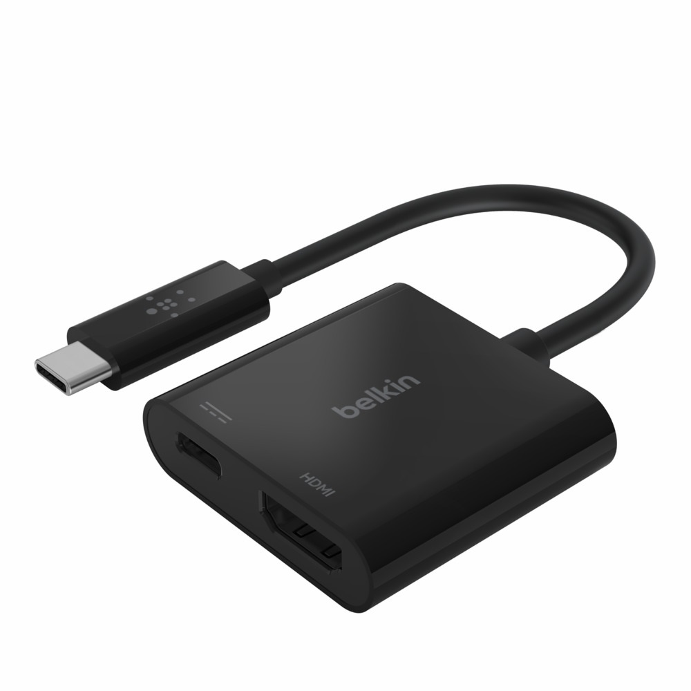 Belkin USB-C to HDMI + Charge Adapter + USB-C Cable (13CM) - Black (AVC002btBK)