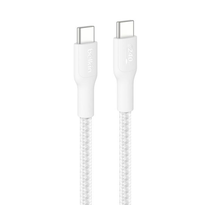 Belkin BoostCharge Pro Braided USB-C to USB-C Cable (3M) - White (CAB025fq3MWH)