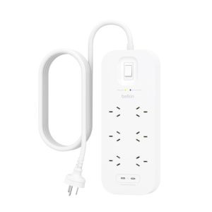 Belkin SurgePro 6-Outlet Surge Protector with Dual USB-C 30W Ports - White (SRB006AU2M)