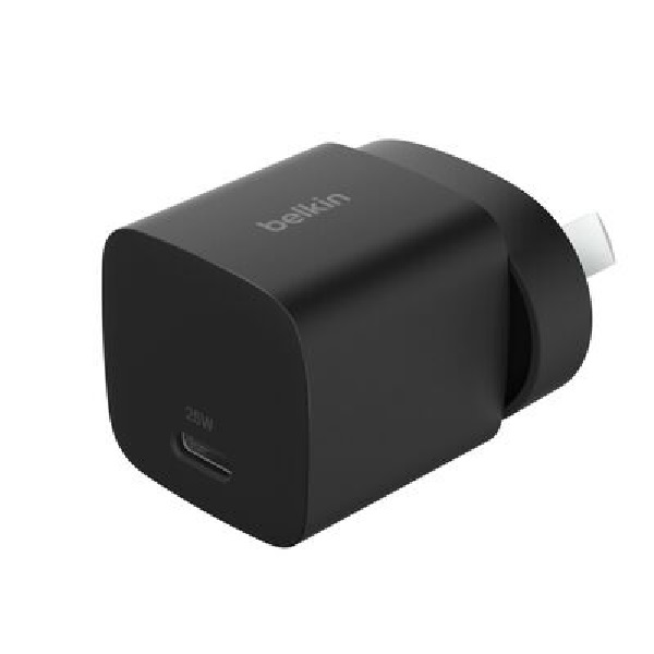 Belkin BoostCharge 25W USB-C PD 3.1 Cubic Wall Charger - Black (WCA012AUBK)