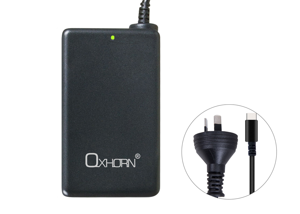 Oxhorn 65W AC Power Adapter USB-C Charger Power Delivery for Lenovo HP Dell Asus USB-C Laptop Tablet Mobile Built-in Power Supply Protection 2M Cable – Just You PC NAO-NB-PD65B Power Adaptors Product Image