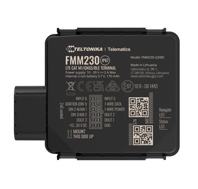 Teltonika FMM230 - Water-Resistant 4G LTE Cat M1 Tracker with Flexible Inputs Configuration