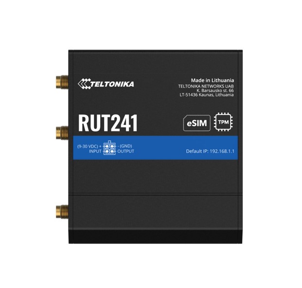 Teltonika RUT241 eSIM™ Industrial 4G Router