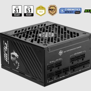 MSI MPG A1000GS PCIE5 1000W ATX Power Supply Unit
