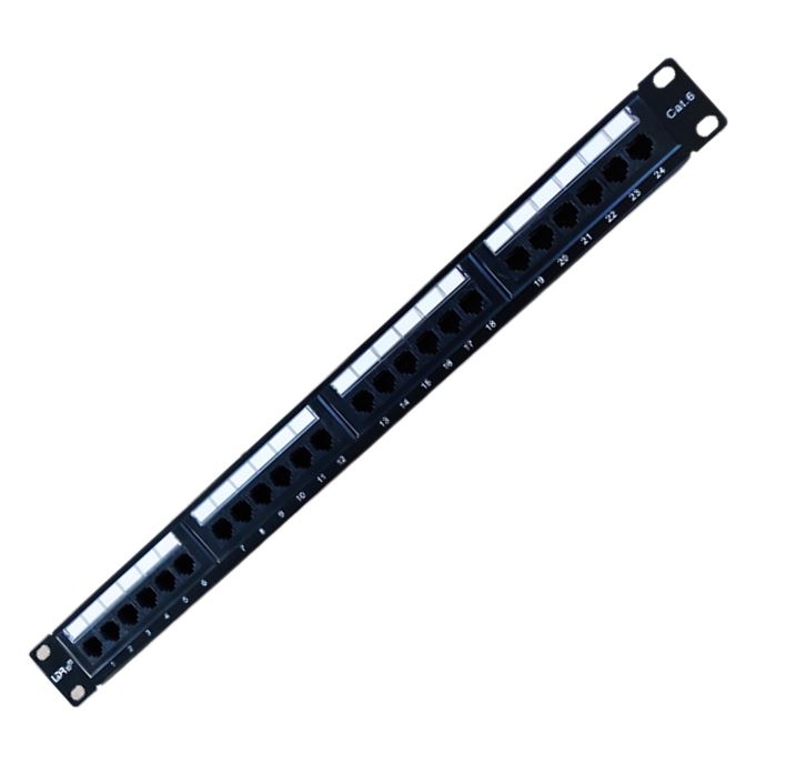 LDR 24 Port Cat6/5e Patch Panel Rack Mount - 1U – LDR RCLDR-ACC-PP-24-6 Accessories Product Image