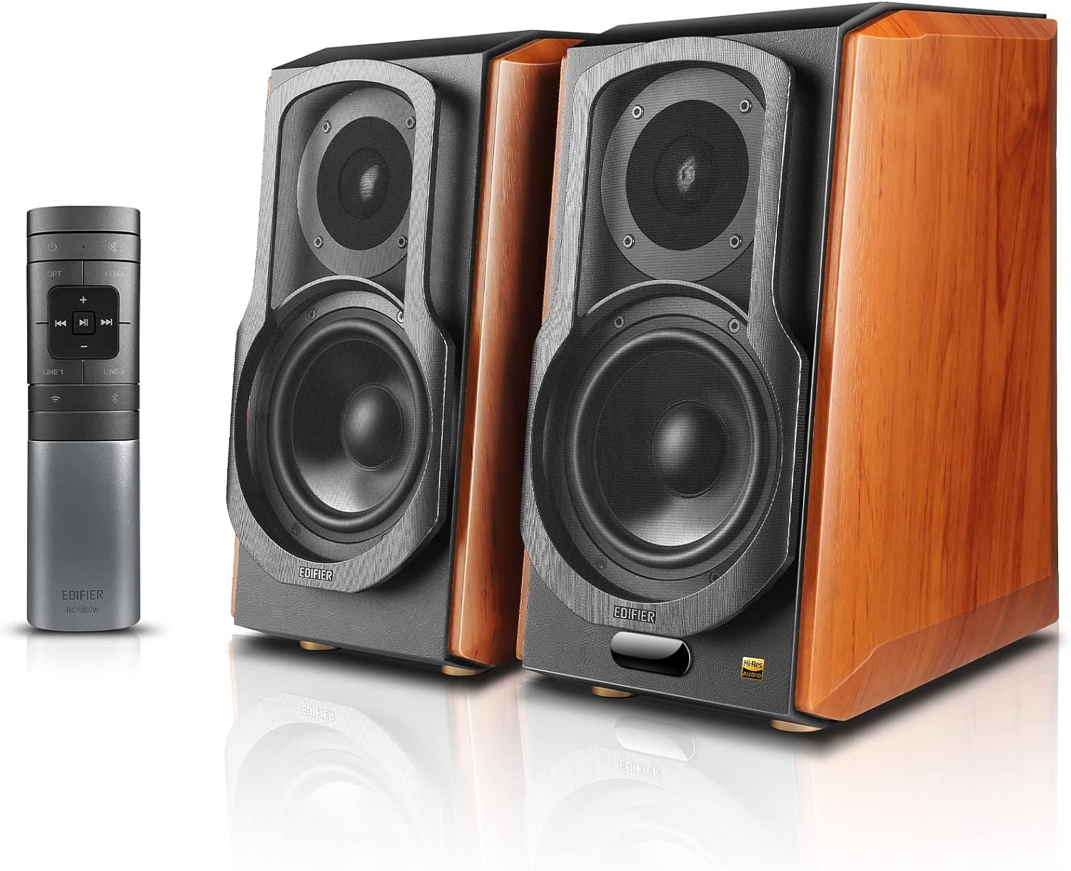 Edifier S1000W Wireless Hi-Fi Bookshelf Speaker 1 YEAR WARRANTY – EDIFIER SPE-S1000W-BROWN External Speakers Product Image