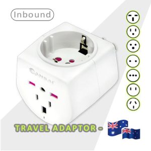 Sansai Universal Travel Adaptor 10A 240V 2400W 50Hz compatible for UK/USA/China/Japan/Italy and more other countries travel in Australia & New Zealand – Generic UPSA-STV-017 Power Boards Product Image