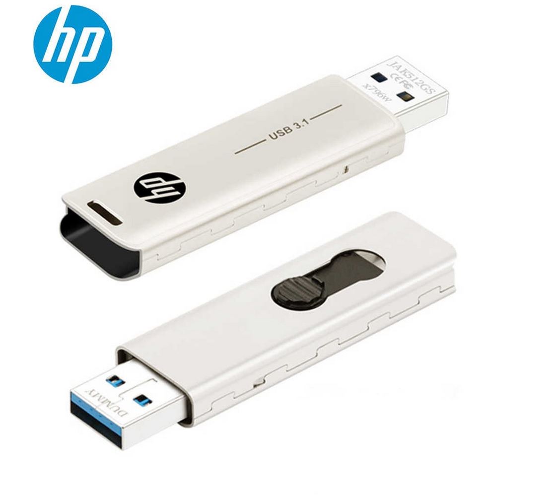 HP X796W 64GB USB 3.1 Type-A 70MB/s Flash Drive Memory Stick Thump Key 0°C to 60°C 5V Capless Push-Pull Design External Storage for Windows 10 11 – PNY USHP-X776W-64G USB3.0 Memory Thumb Drive Product Image