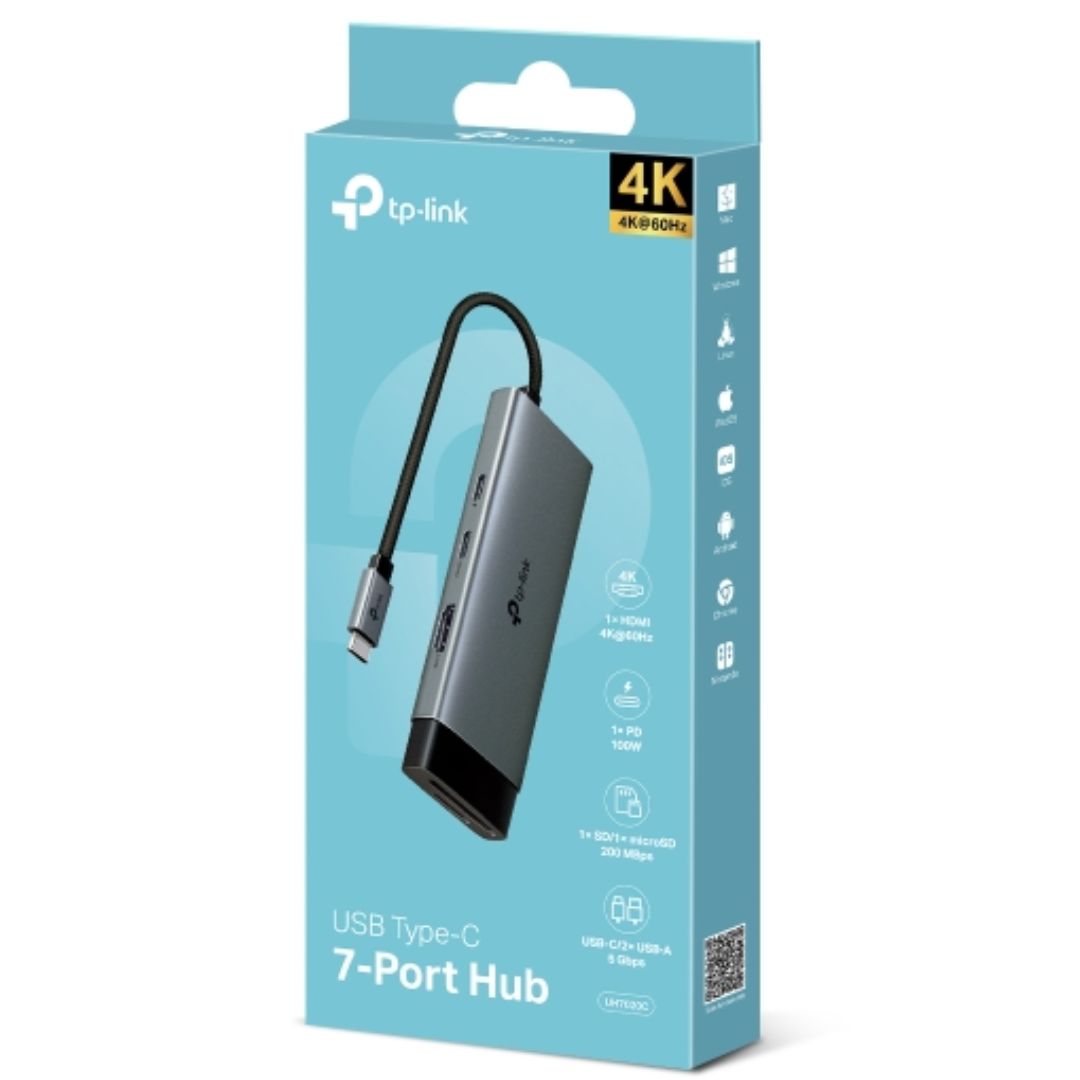 TP-Link UH7020C USB Type-C 7 in 1 Hub – TP-LINK USTL-UH7020C USB Hubs Product Image